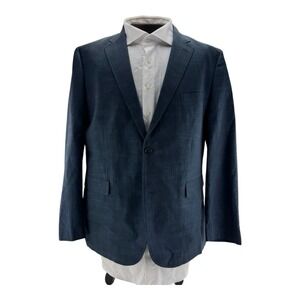 Joseph Abboud 2XL Blue Check Cotton Blazer 2 Button Double Vent